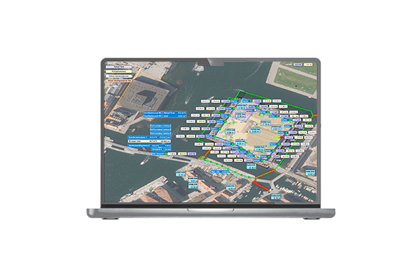 Image of SCADA overview of data on map