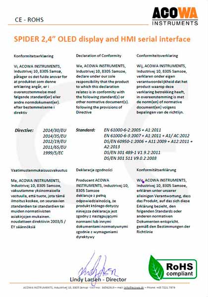 Image of CE_ROHS for OLED HMI