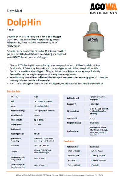 Datasheet for DolPin