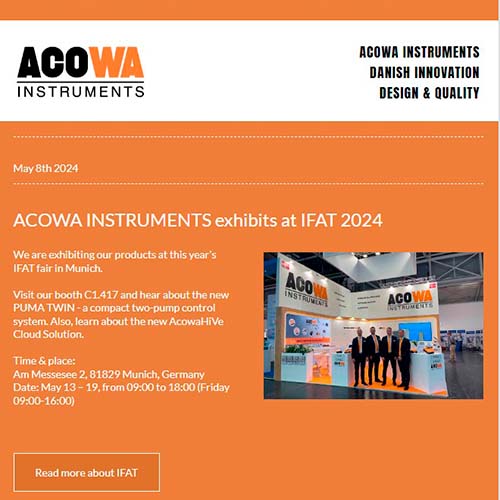 Acowa Newsletter - beginning of may 2024